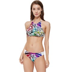 Abstrak Banded Triangle Bikini Set