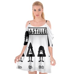 Bastille Cutout Spaghetti Strap Chiffon Dress by nate14shop