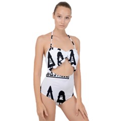 Bastille Scallop Top Cut Out Swimsuit by nate14shop