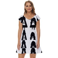 Bastille Short Sleeve Tiered Mini Dress