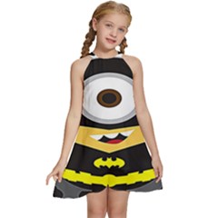 Batman Kids  Halter Collar Waist Tie Chiffon Dress by nate14shop