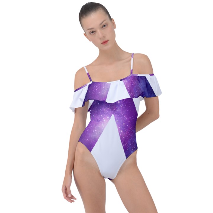 Bastille Galaksi Frill Detail One Piece Swimsuit