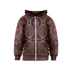 Ukrainian-folk-seamless-pattern-ornament Kids  Zipper Hoodie