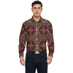 Ukrainian-folk-seamless-pattern-ornament Men s Long Sleeve  Shirt