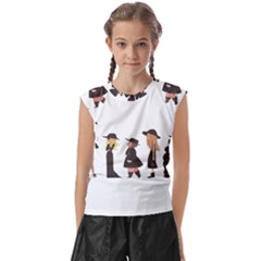 American Horror Story Cartoon Kids  Raglan Cap Sleeve Tee