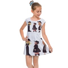 American Horror Story Cartoon Kids  Cap Sleeve Dress by nate14shop