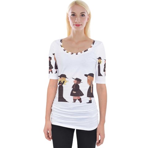 American Horror Story Cartoon Wide Neckline Tee by nate14shop