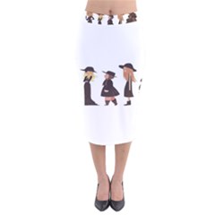 American Horror Story Cartoon Velvet Midi Pencil Skirt by nate14shop