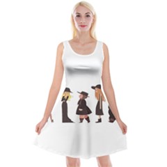 American Horror Story Cartoon Reversible Velvet Sleeveless Dress