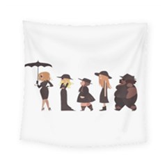 American Horror Story Cartoon Square Tapestry (small) by nate14shop