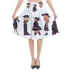 American Horror Story Cartoon Flared Midi Skirt by nate14shop