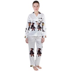 American Horror Story Cartoon Satin Long Sleeve Pajamas Set by nate14shop