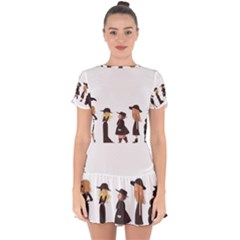 American Horror Story Cartoon Drop Hem Mini Chiffon Dress by nate14shop