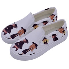 American Horror Story Cartoon Kids  Canvas Slip Ons by nate14shop