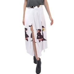 American Horror Story Cartoon Velour Split Maxi Skirt by nate14shop