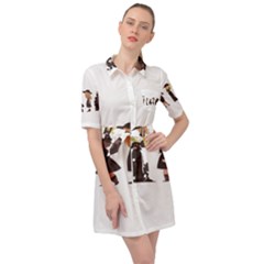 American Horror Story Cartoon Belted Shirt Dress by nate14shop