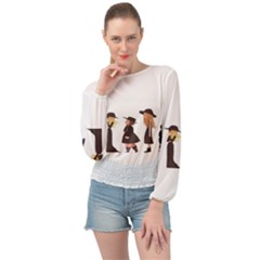 American Horror Story Cartoon Banded Bottom Chiffon Top by nate14shop