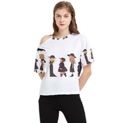 American Horror Story Cartoon One Shoulder Cut Out Tee by nate14shop