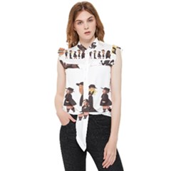 American Horror Story Cartoon Frill Detail Shirt by nate14shop