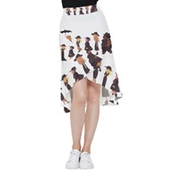 American Horror Story Cartoon Frill Hi Low Chiffon Skirt by nate14shop