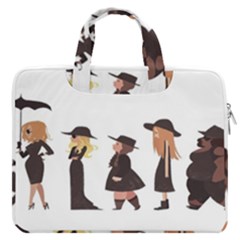 American Horror Story Cartoon Macbook Pro13  Double Pocket Laptop Bag by nate14shop