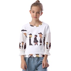 American Horror Story Cartoon Kids  Cuff Sleeve Top