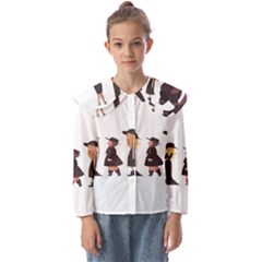 American Horror Story Cartoon Kids  Peter Pan Collar Blouse by nate14shop