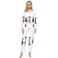 American Horror Story Cartoon Womens  Long Sleeve Velvet Pocket Pajamas Set