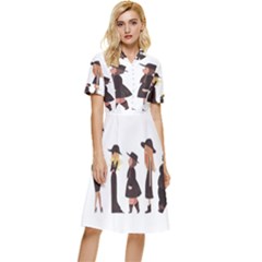 American Horror Story Cartoon Button Top Knee Length Dress