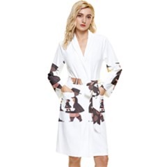 American Horror Story Cartoon Long Sleeve Velour Robe