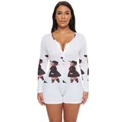 American Horror Story Cartoon Long Sleeve Boyleg Swimsuit