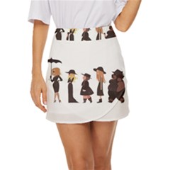 American Horror Story Cartoon Mini Front Wrap Skirt