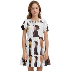 American Horror Story Cartoon Kids  Puff Sleeved Dress