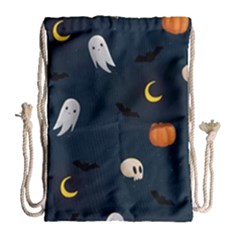 Halloween Drawstring Bag (large) by nate14shop