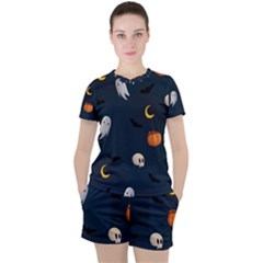 Halloween Women s Tee And Shorts Set