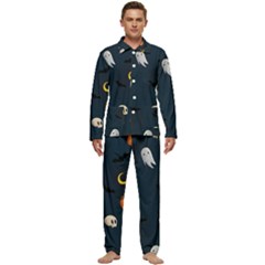 Halloween Men s Long Sleeve Velvet Pocket Pajamas Set