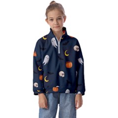 Halloween Kids  Half Zip Hoodie