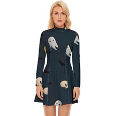 Halloween Long Sleeve Velour Longline Dress