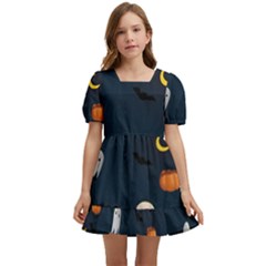 Halloween Kids  Short Sleeve Dolly Dress by nate14shop