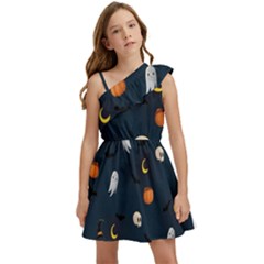 Halloween Kids  One Shoulder Party Dress