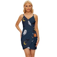 Halloween Wrap Tie Front Dress