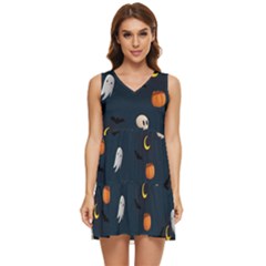 Halloween Tiered Sleeveless Mini Dress