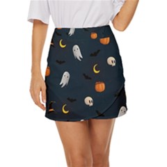 Halloween Mini Front Wrap Skirt