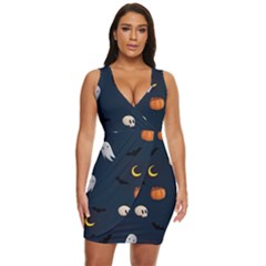 Halloween Draped Bodycon Dress