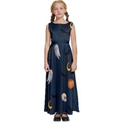 Halloween Kids  Satin Sleeveless Maxi Dress