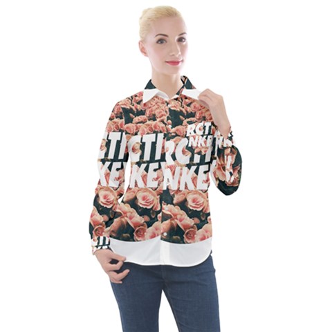 Arctic Monkeys Colorful Women s Long Sleeve Pocket Shirt by nate14shop