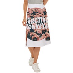 Arctic Monkeys Colorful Midi Panel Skirt