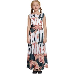 Arctic Monkeys Colorful Kids  Satin Sleeveless Maxi Dress