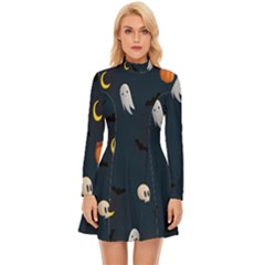 Halloween Long Sleeve Velour Longline Dress