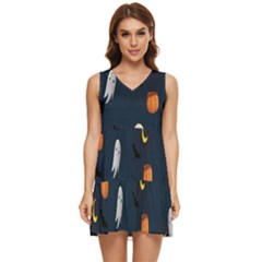 Halloween Tiered Sleeveless Mini Dress by nate14shop